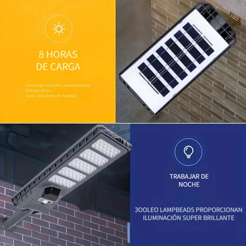Pack 2 Focos LED Solares de Exterior 500W – ¡Potencia solar que ilumina todo tu espacio! 💡