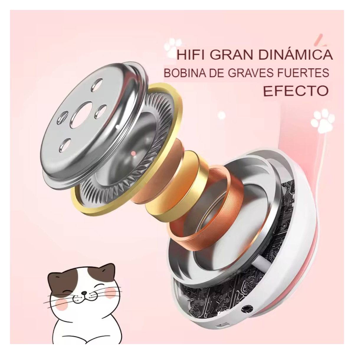 Audífonos de Gatito Bluetooth – ¡Sonido, Estilo y Diversión en Uno!🎧🐾