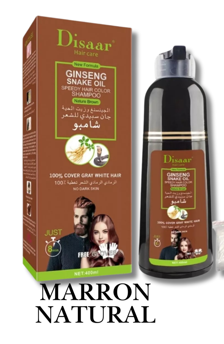 Disaar® Shampoo Colorante Tinte Cubre Canas – ¡Recupera tu Color Natural al Instante! 🌟