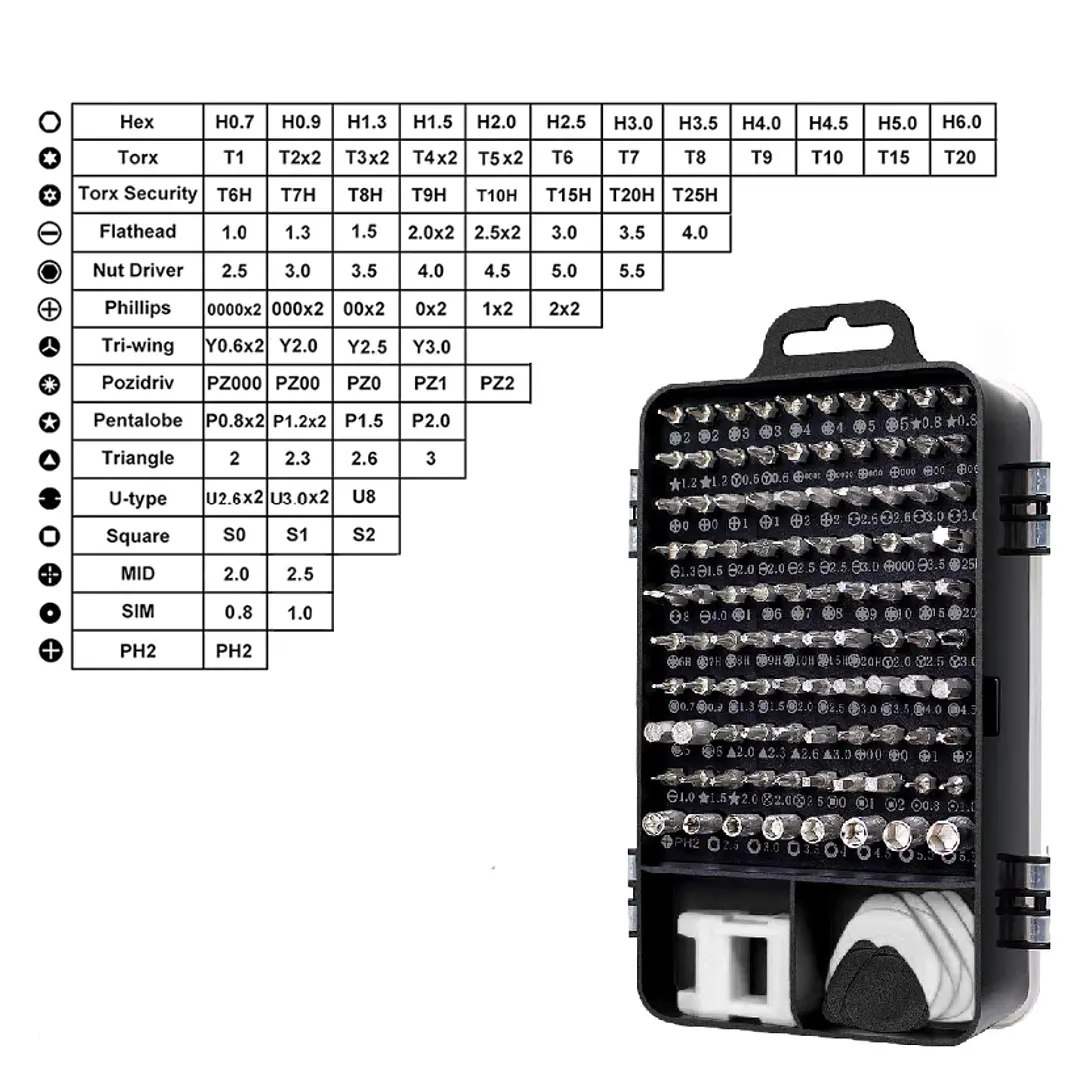 Juego De Mini Destornilladores 117 En 1