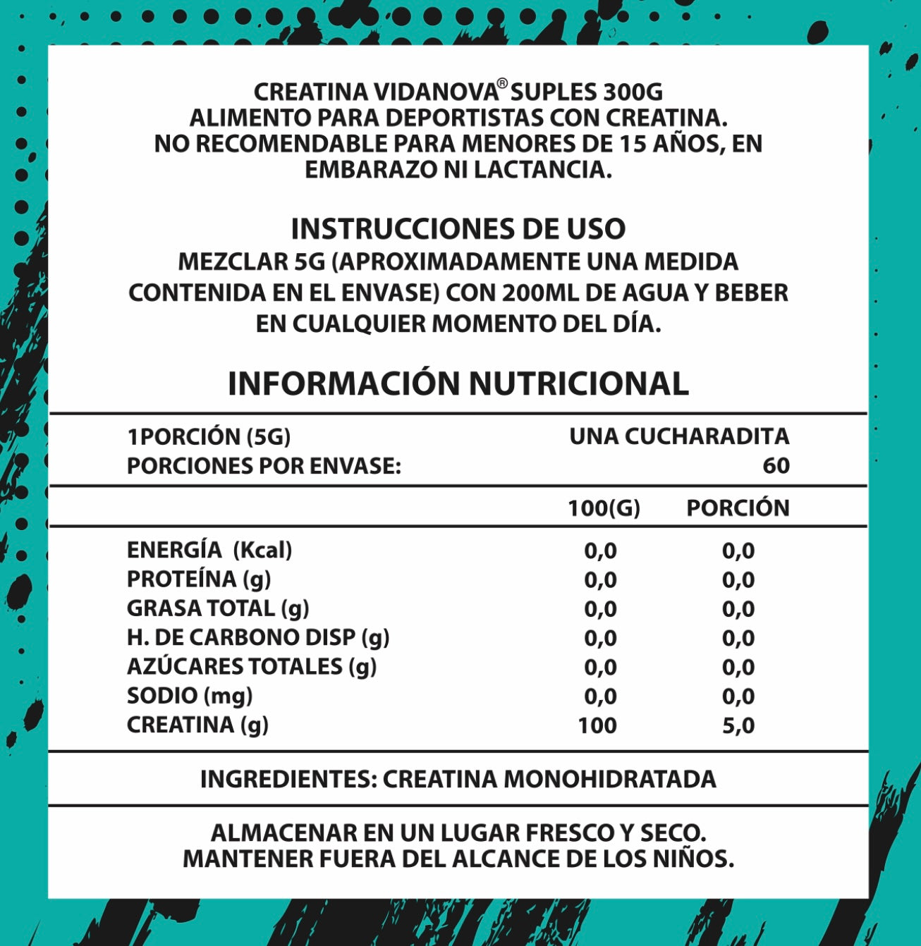 Creatina Monohidratada 300g | Potencia y Rendimiento Máximo 💥