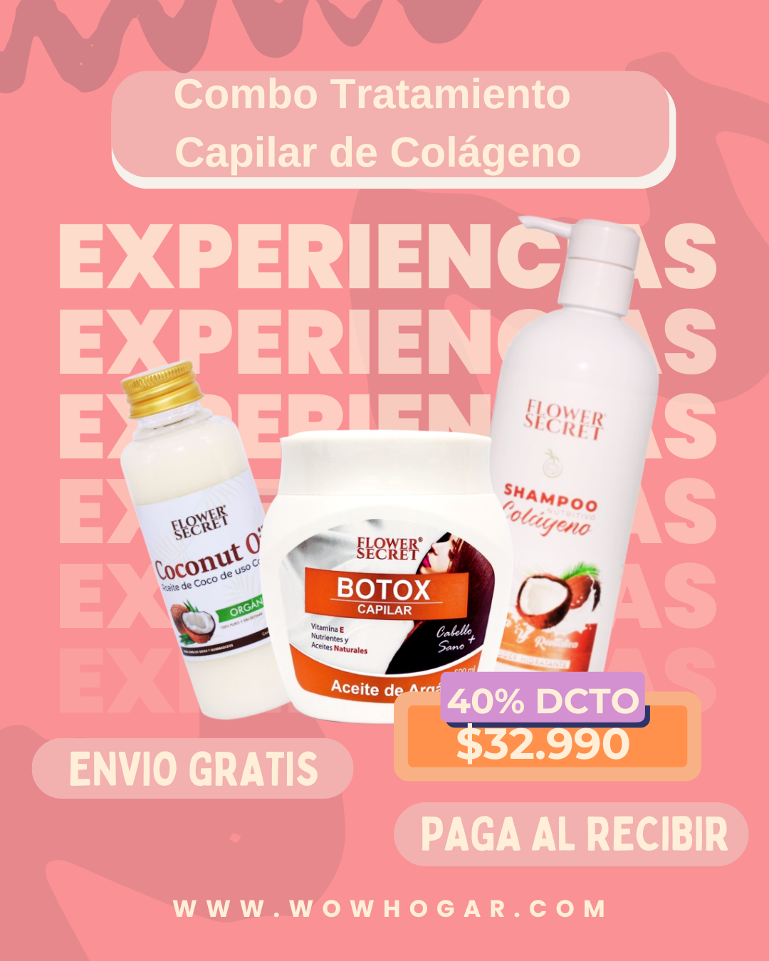 Combo Flower Secret Botox Capilar🌸 – Cuidado completo para tu cabello ✨