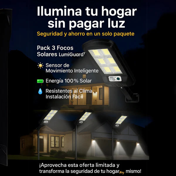 Pack 4 Focos Solares LumiGuard™💡🔋