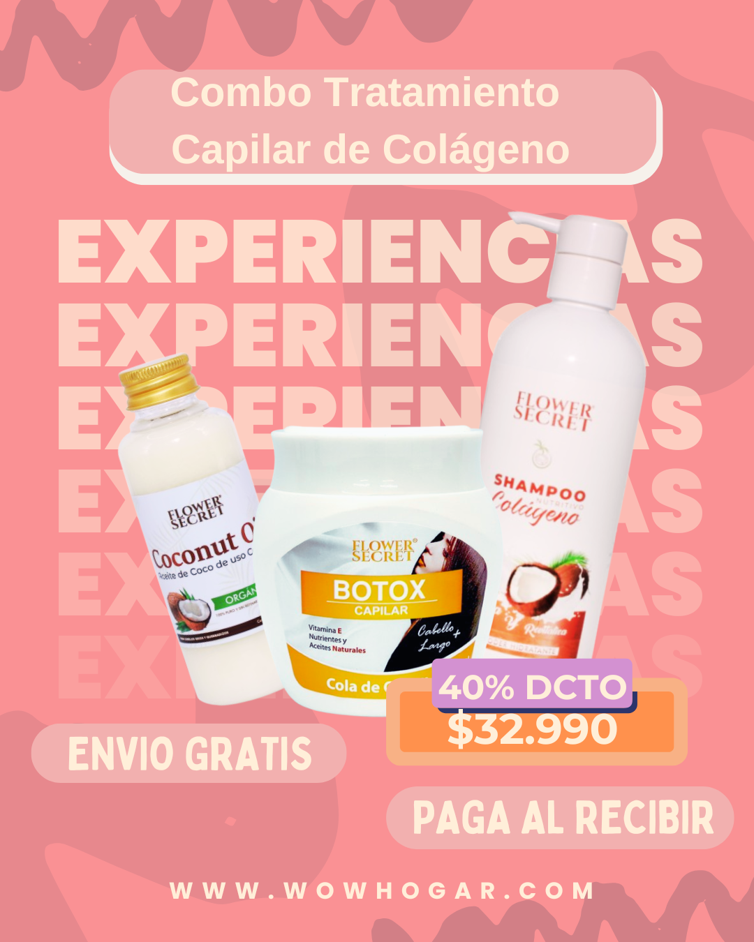Combo Flower Secret Botox Capilar🌸 – Cuidado completo para tu cabello ✨