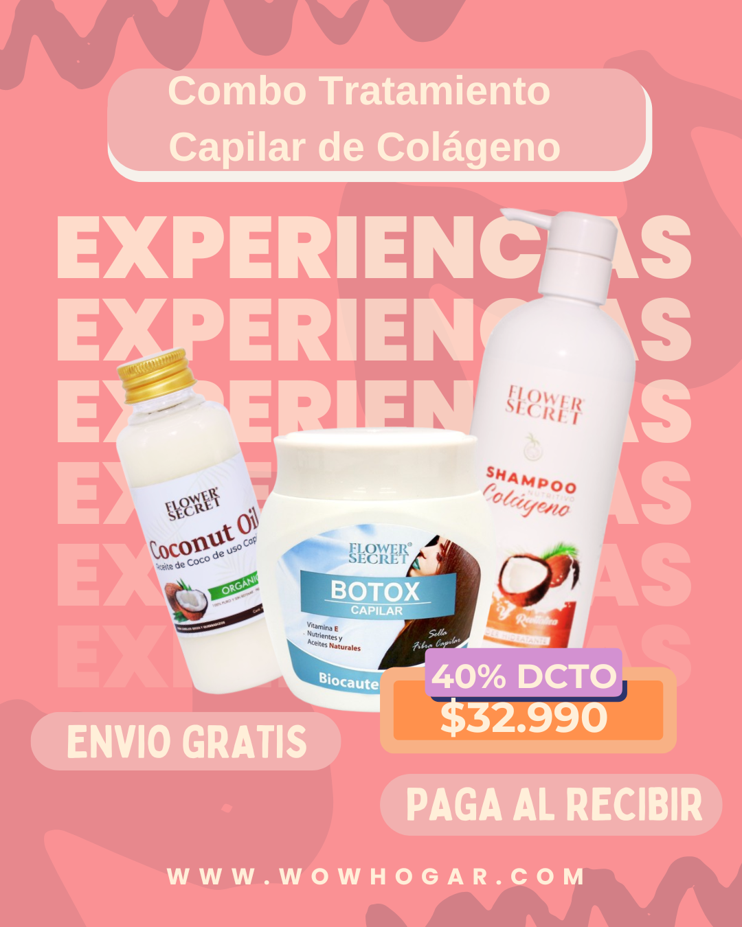 Combo Flower Secret Botox Capilar🌸 – Cuidado completo para tu cabello ✨