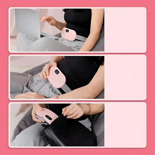 Cinturón Masajeador Alivio Menstrual – Calor y Vibración para Cólicos en Instantes 🌸