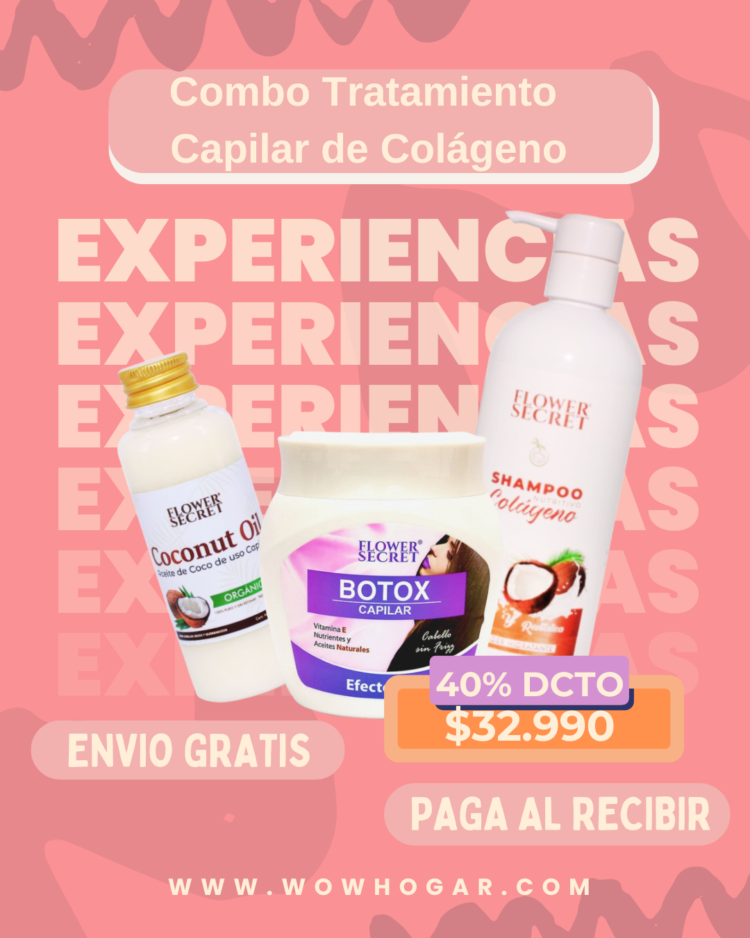 Combo Flower Secret Botox Capilar🌸 – Cuidado completo para tu cabello ✨