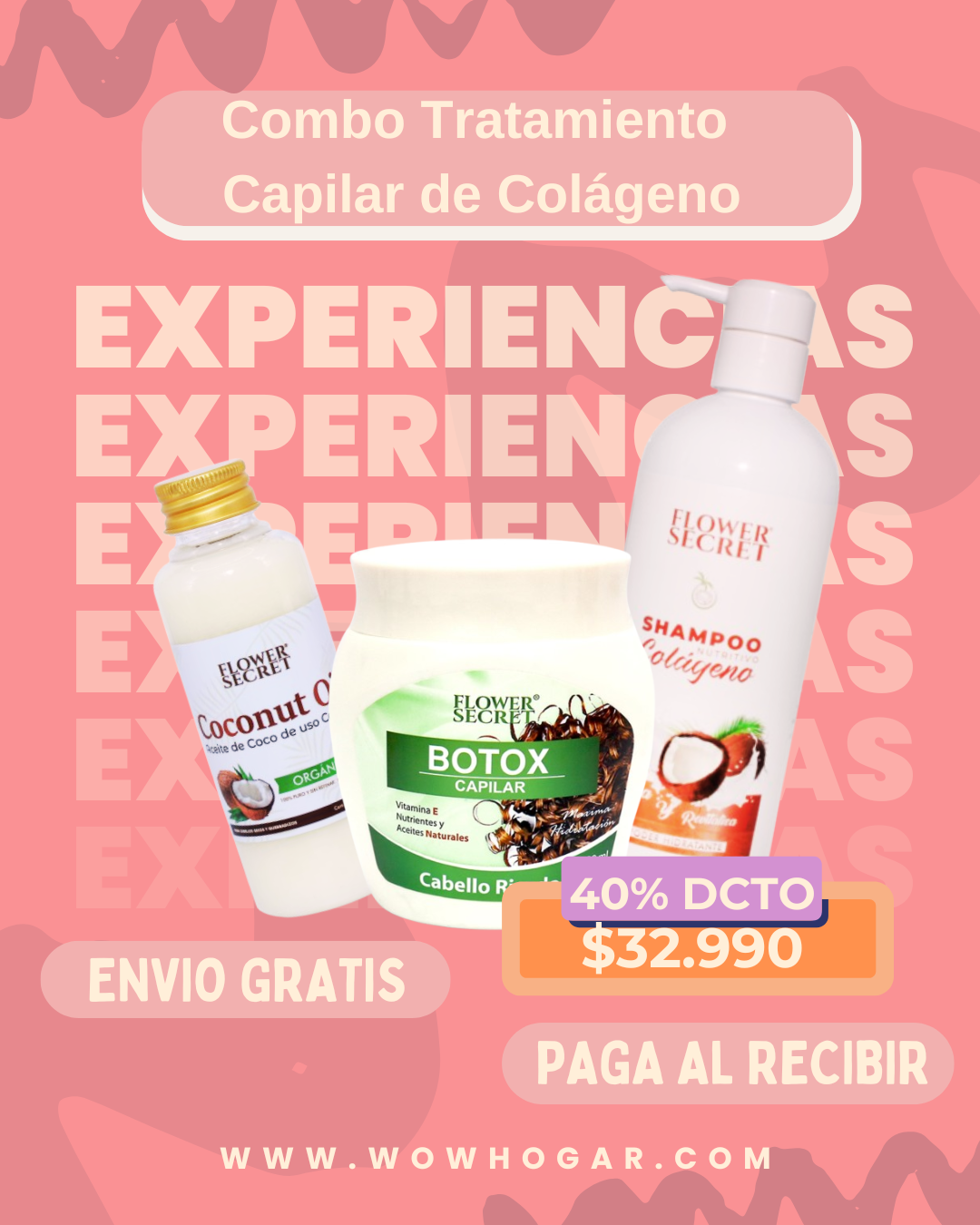 Combo Flower Secret Botox Capilar🌸 – Cuidado completo para tu cabello ✨