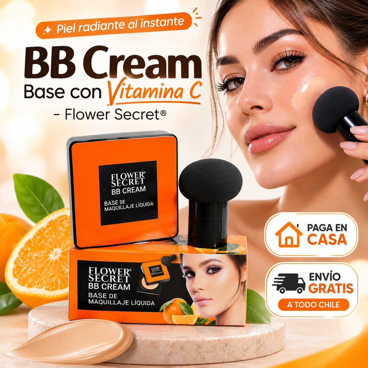 BB Cream Base con Vitamina C - Flower Secret® 🌸