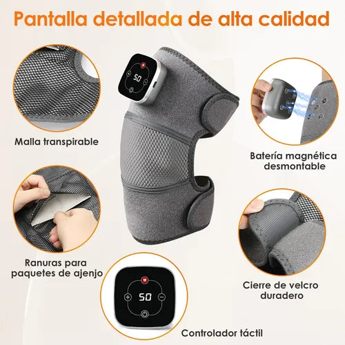 ThermoFlex Pro™ - Masajeador Inteligente para Rodilla con Calor Terapéutico