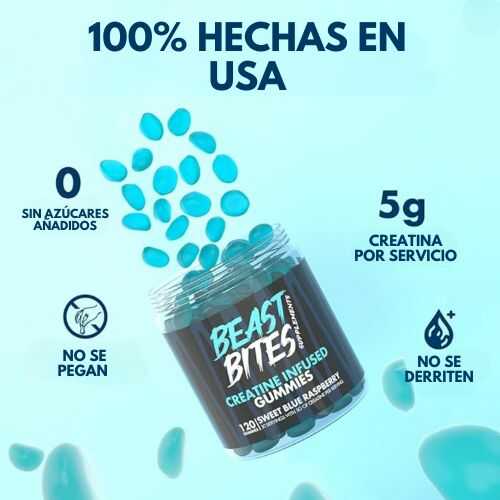Beast Bites™ – Gomitas de Creatina para Potencia Tu Rendimiento 150un