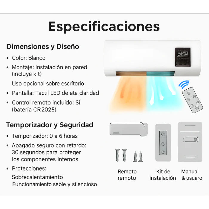 Aire Acondicionado 2 en 1 – Fresco en verano, cálido en invierno❄️🔥