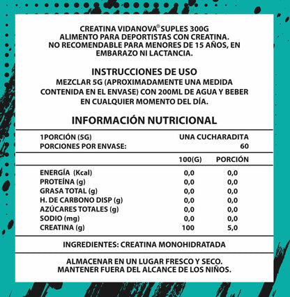 Creatina Monohidratada 300g | Potencia y Rendimiento Máximo 💥