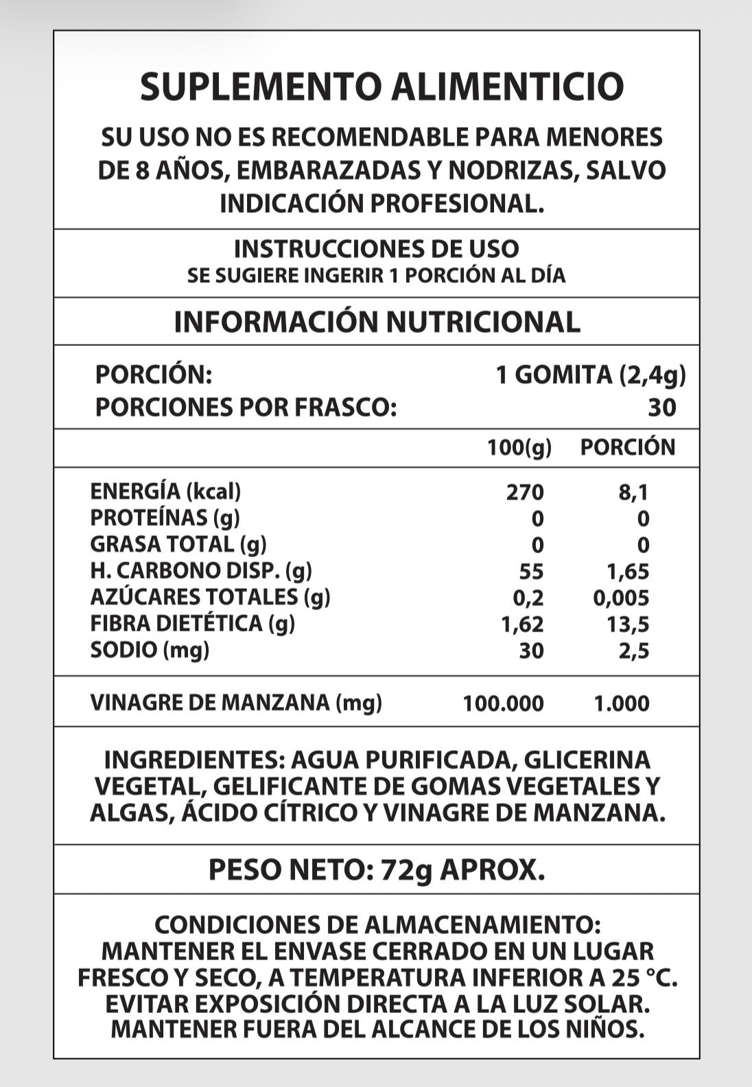 Gomitas Vinagre de Manzana 1000 mg 🍏 - Ten ese cuerpo saludable