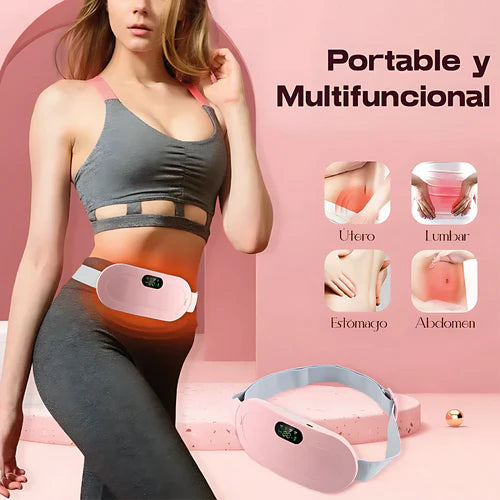 Cinturón Masajeador Alivio Menstrual – Calor y Vibración para Cólicos en Instantes 🌸