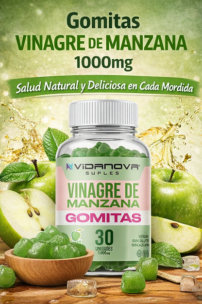 Gomitas Vinagre de Manzana 1000 mg 🍏 - Ten ese cuerpo saludable