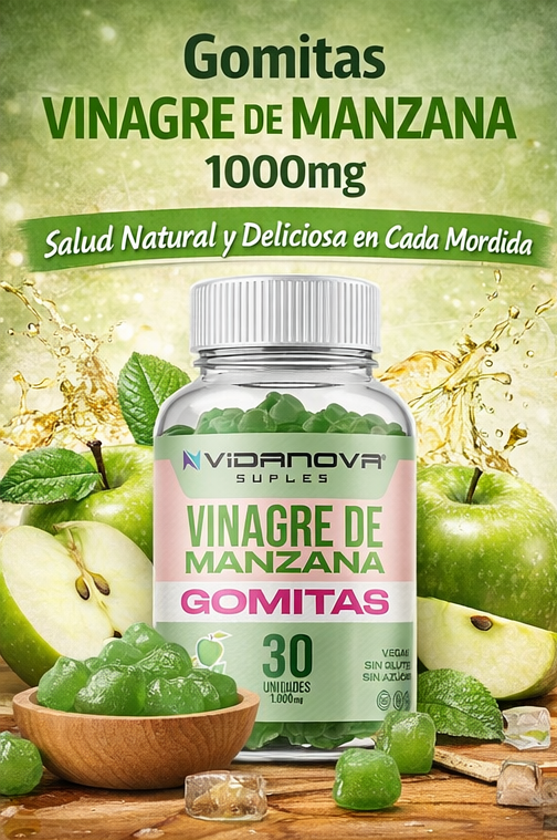 Gomitas Vinagre de Manzana 1000 mg 🍏 - Ten ese cuerpo saludable
