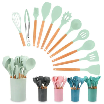 Set 12 Utensilios Para Cocina Silicona