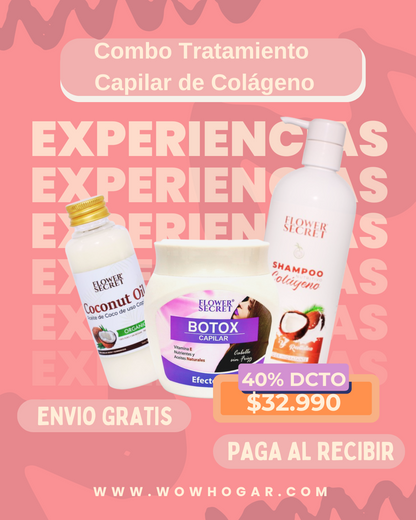 Combo Flower Secret Botox Capilar🌸 – Cuidado completo para tu cabello ✨