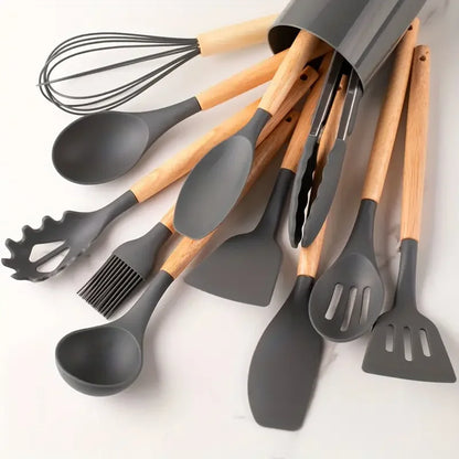 Set 12 Utensilios Para Cocina Silicona