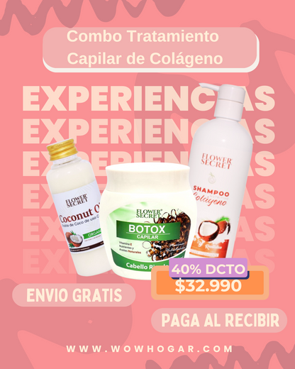 Combo Flower Secret Botox Capilar🌸 – Cuidado completo para tu cabello ✨