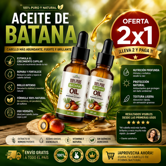 Aceite Batana 30ml - Nutrición profunda, brillo real, crecimiento visible.🌿