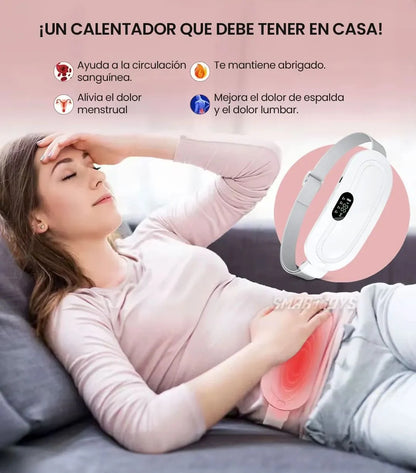 Cinturón Masajeador Alivio Menstrual – Calor y Vibración para Cólicos en Instantes 🌸