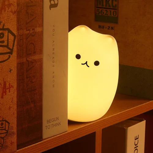 Lámpara LED Gato de Silicona – ¡Luz adorable para tus noches! 🐾