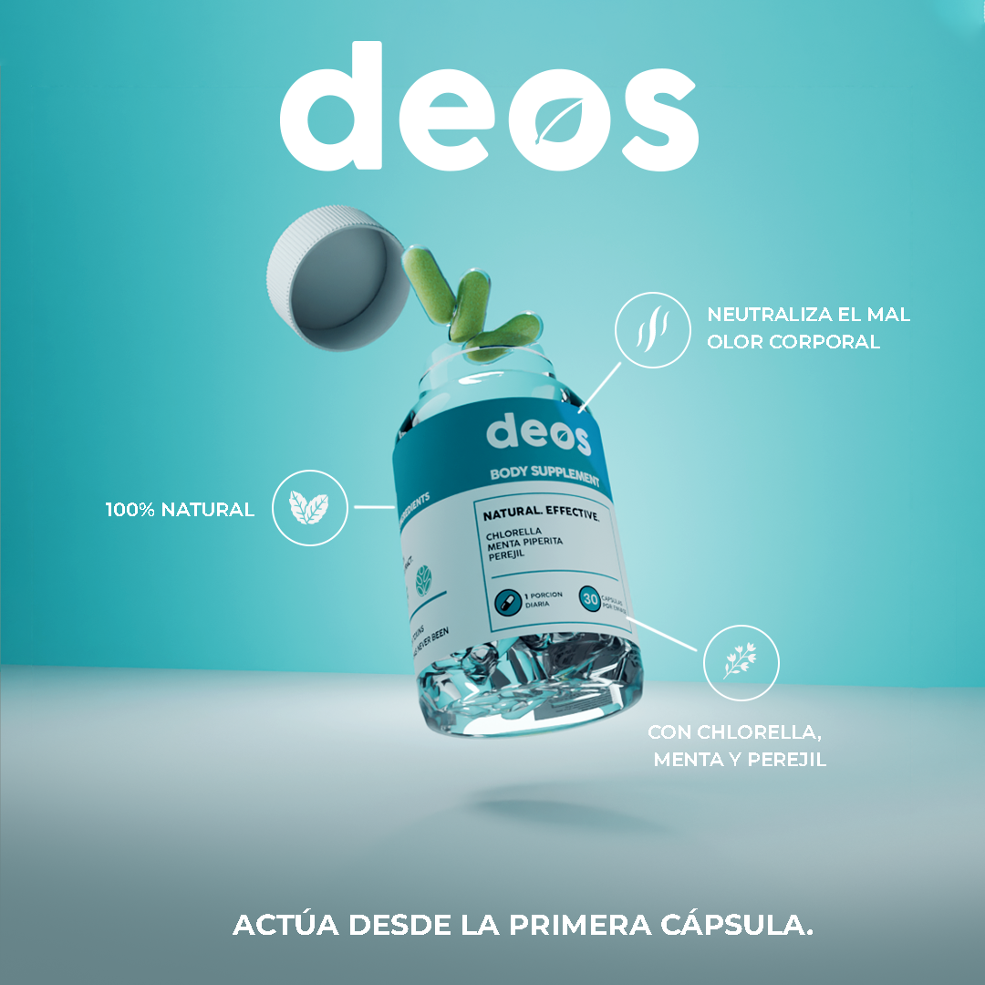 DEOS-Desodorante Interno-Cuerpo libre de olores en 7 días