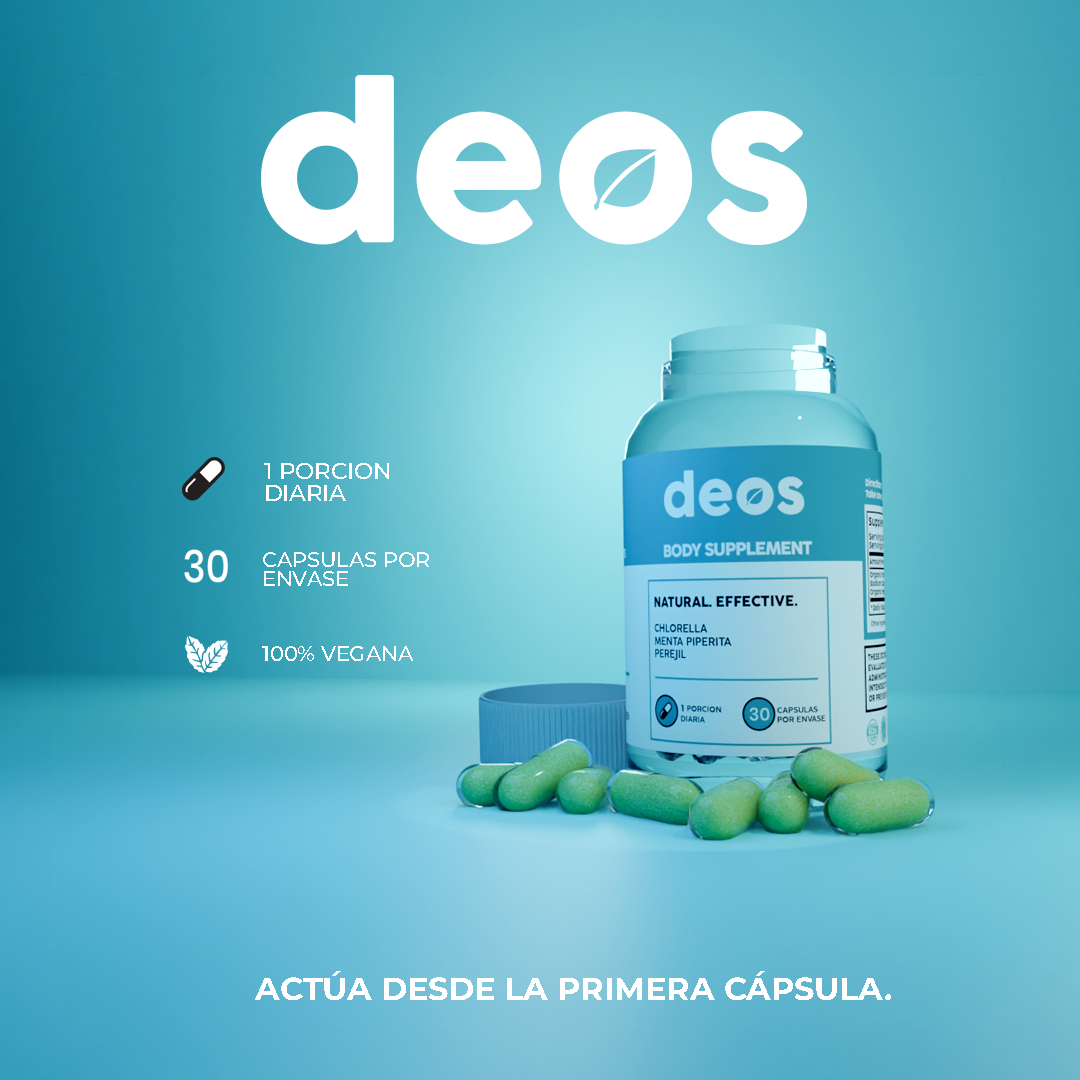 DEOS-Desodorante Interno-Cuerpo libre de olores en 7 días