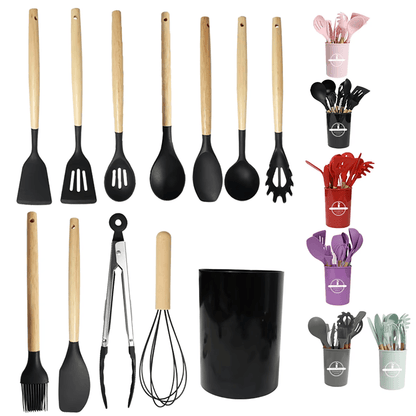 Set de 12 Utensilios de Cocina de Silicona