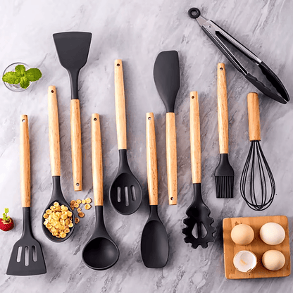 Set de 12 Utensilios de Cocina de Silicona