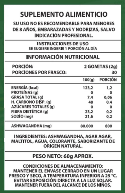 Ashwagandha 1000mg | 60 Gomitas para tu Bienestar y Equilibrio Diario 🌿