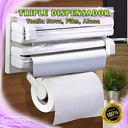 TRIPLE DISPENSADOR Papel Nova-Film-Alusa