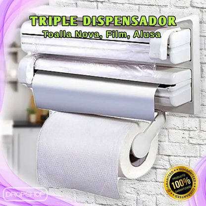 TRIPLE DISPENSADOR Papel Nova-Film-Alusa